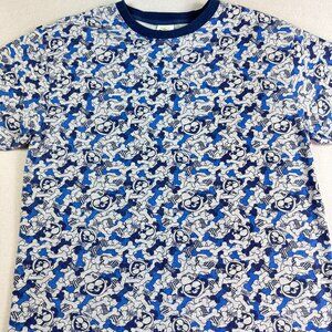 Pin & Fit Shirt Mens XL Cartoon Short Sleeve All Over Print Streetwear